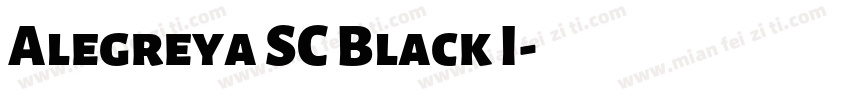 Alegreya SC Black I字体转换